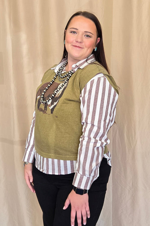 The Hereford Muscle Tank - Cowhide and Conchos