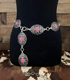 The Miranda Concho Belt - Medium/Large - Cowhide and Conchos