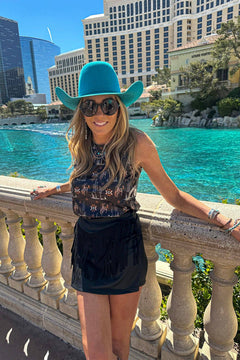 The Round Up Skort by 2 Fly - Large available - Cowhide and Conchos
