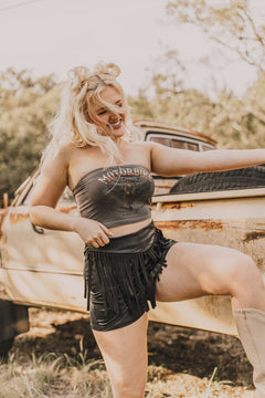 The Round Up Skort by 2 Fly - Large available - Cowhide and Conchos