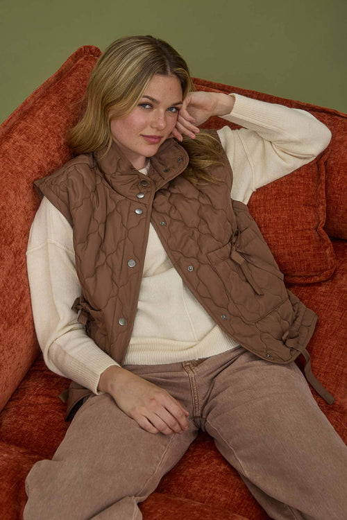 Tie Down Quilted Puffer Vest - 5 Colors! - Cowhide and Conchos