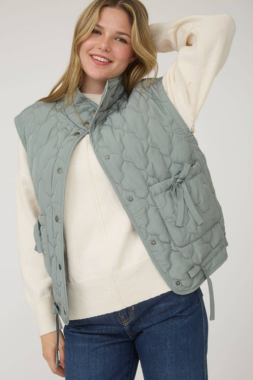 Tie Down Quilted Puffer Vest - 5 Colors! - Cowhide and Conchos