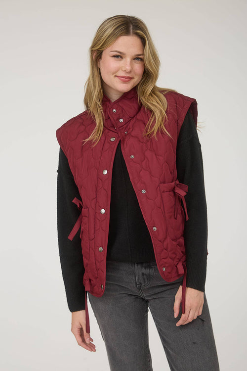 Tie Down Quilted Puffer Vest - 5 Colors! - Cowhide and Conchos