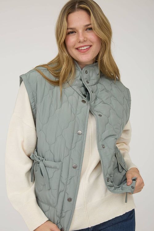 Tie Down Quilted Puffer Vest - 5 Colors! - Cowhide and Conchos