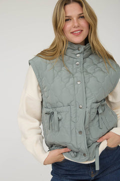 Tie Down Quilted Puffer Vest - 5 Colors! - Cowhide and Conchos