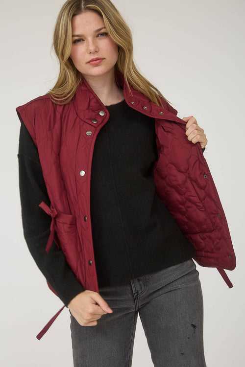 Tie Down Quilted Puffer Vest - 5 Colors! - Cowhide and Conchos