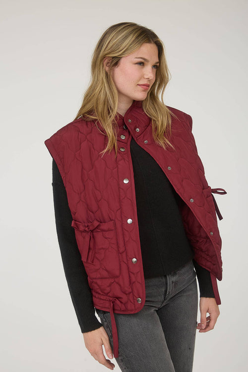 Tie Down Quilted Puffer Vest - 5 Colors! - Cowhide and Conchos