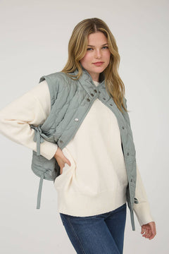 Tie Down Quilted Puffer Vest - 5 Colors! - Cowhide and Conchos