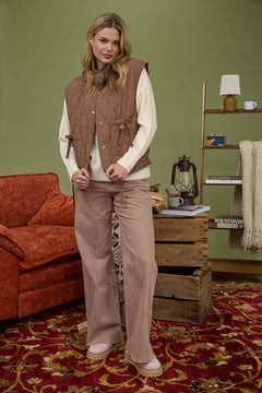 Tie Down Quilted Puffer Vest - 5 Colors! - Cowhide and Conchos