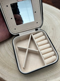 Tombstone Jewelry Box - Cowhide and Conchos