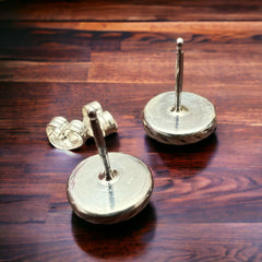 Turquoise Earrings by Carina Leekity - Small but not petite - Cowhide and Conchos