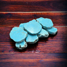 Turquoise Slab Belt Buckle - Medium Size - Cowhide and Conchos