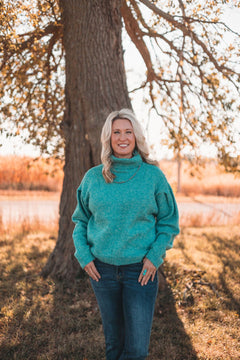 Turtleneck Long Sleeve Sweater - small and medium remaining - Cowhide and Conchos