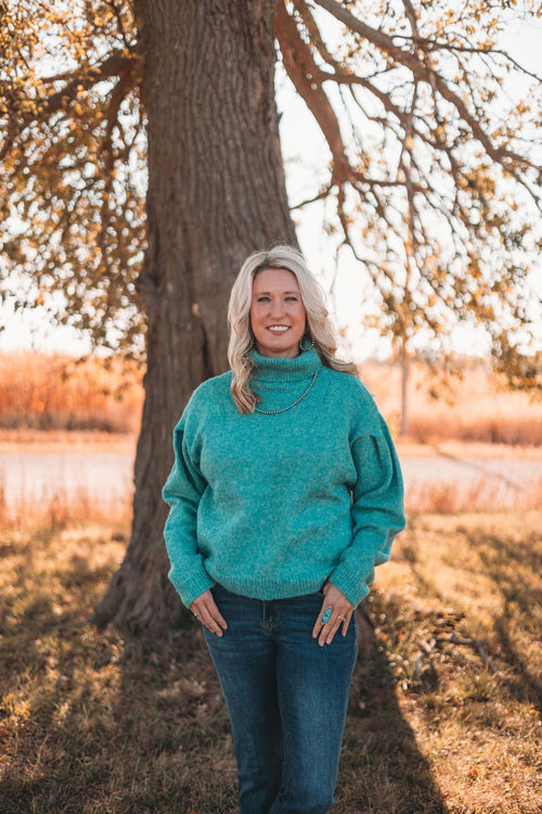 Turtleneck Long Sleeve Sweater - small and medium remaining - Cowhide and Conchos