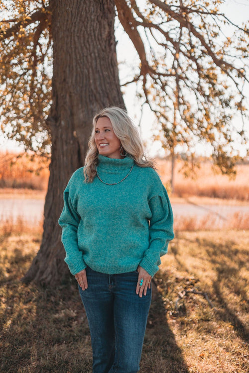 Turtleneck Long Sleeve Sweater - small and medium remaining - Cowhide and Conchos