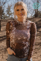 Up In Texas Mesh Top - Cowhide and Conchos