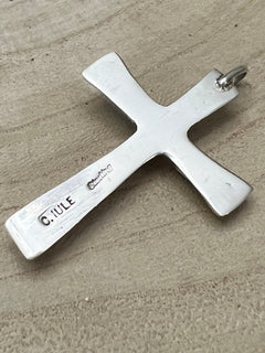 Verona Quam Turquoise & Sterling Silver Pendant - Cowhide and Conchos