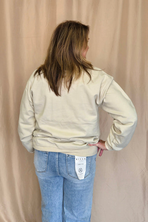 Vintage Cowboy Crewneck Sweatshirt - Cowhide and Conchos