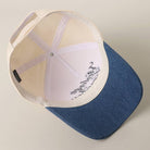 VINTAGE COWBOY Embroidered Star Brim Trucker Hat - Cowhide and Conchos