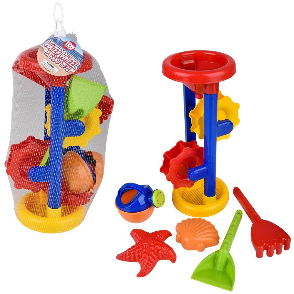 Water Wheel And 5pc Sand Toys - Cowhide and Conchos