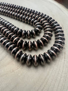 Western 3 - Strand Copper Saucer Necklace – Elegant & Adjustable - Cowhide and Conchos
