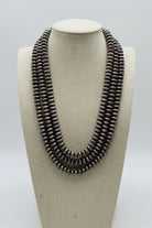 Western 3 - Strand Copper Saucer Necklace – Elegant & Adjustable - Cowhide and Conchos
