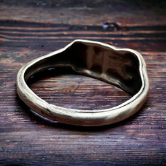 Western Buckle Stacker Ring - Cowhide and Conchos