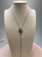 Western Concho Bolo Necklace & Earring Set - 16 inch necklace - Cowhide and Conchos