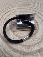 Western Concho & Faux Turquoise Stone Hair Tie — Burnished Silver Hair Statement - Cowhide and Conchos