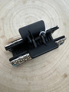 Western Faux Turquoise and Stamped Style Hair Claw Clip - Cowhide and Conchos