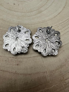 Western Faux Turquoise Cluster Fashion Earrings - Cowhide and Conchos