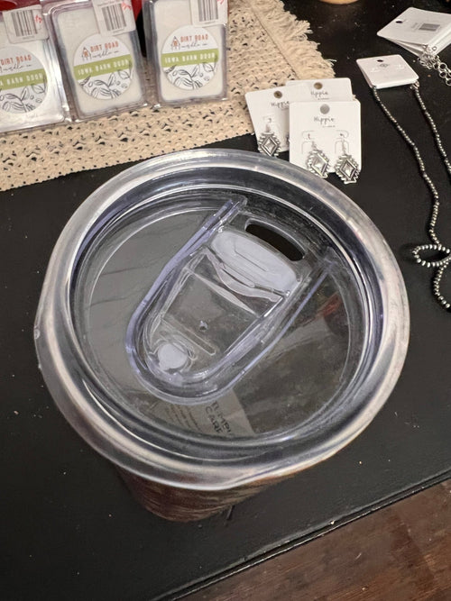 Western Pattern Tumbler - Cowhide and Conchos