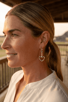 Western Snaffle Bit Dangle Hoop Earrings — Equestrian 1¼" Drop - Cowhide and Conchos