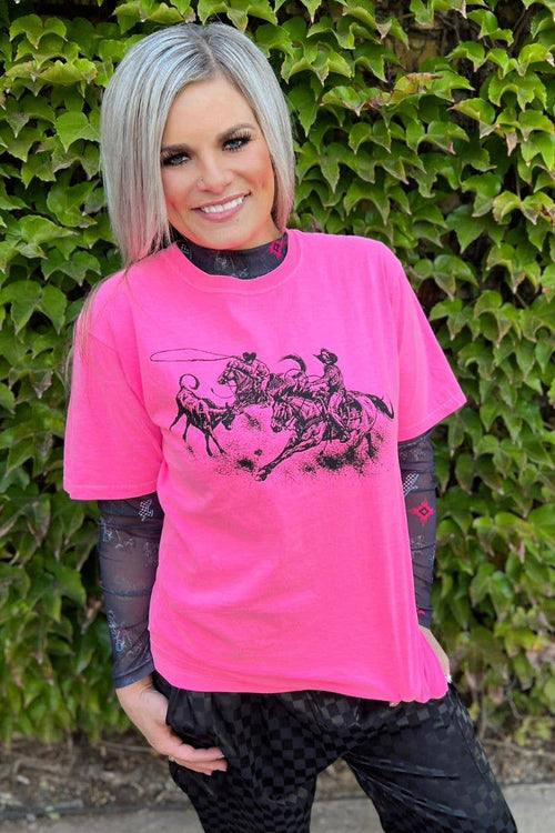 Western Struck Mesh Top - Cowhide and Conchos