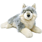 Whitaker The Wolf | 15 Inch Stuffed Animal Plush - Cowhide and Conchos