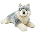 Whitaker The Wolf | 15 Inch Stuffed Animal Plush - Cowhide and Conchos