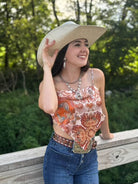 White Stone Faux Squash Blossom Necklace - 16 inch + 3 - Cowhide and Conchos