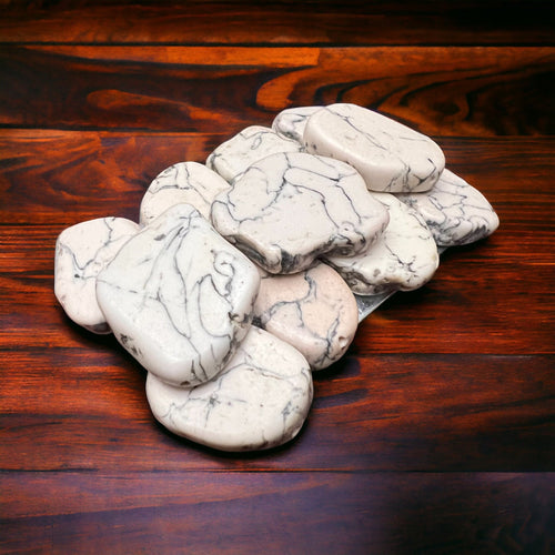 White Turquoise Slab Belt Buckle - Medium - Cowhide and Conchos