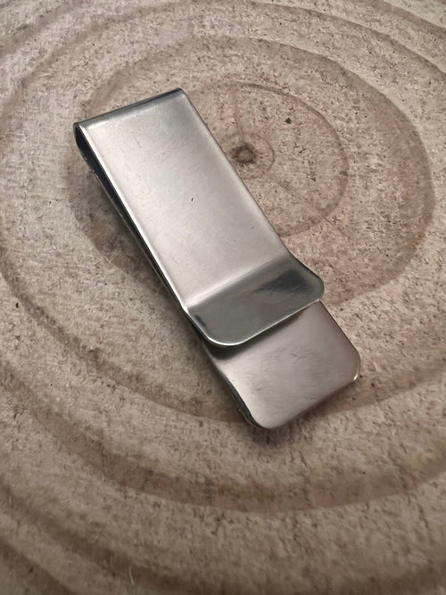 Wilbur Myers Coral, Turquoise & Sterling Silver Money Clip - Cowhide and Conchos