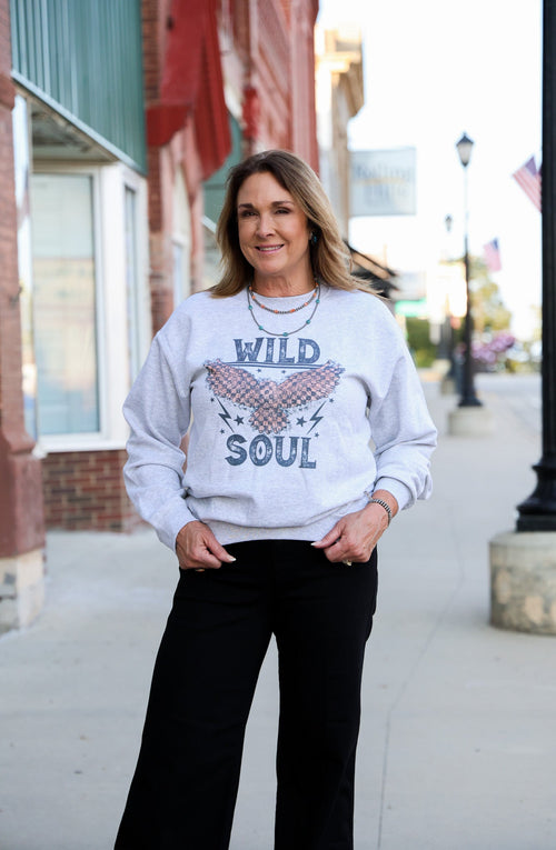 Wild Soul Sweatshirt - Cowhide and Conchos