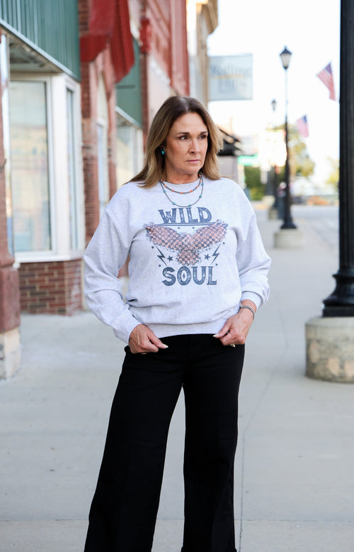 Wild Soul Sweatshirt - Cowhide and Conchos