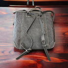 Wrangler Black and White Hair on Hide Backpack - Cowhide and Conchos