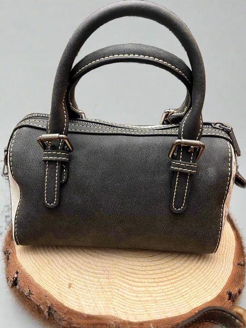 Wrangler Hair on Hide Black and White Bag - Cowhide and Conchos