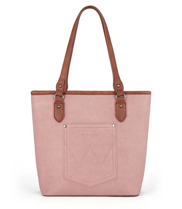 Wrangler Logo Waxed Canvas Tote – Cowhide and Conchos