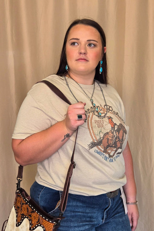 Wranglin' Rebels T-Shirt - Cowhide and Conchos