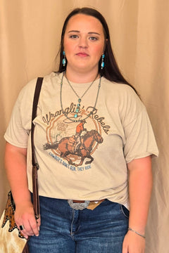 Wranglin' Rebels T-Shirt - Cowhide and Conchos