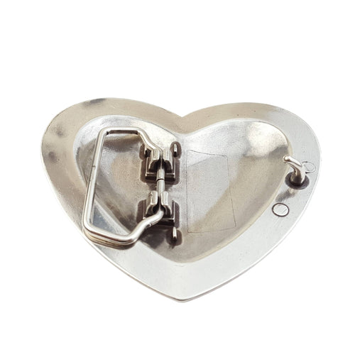 Your Heart or Mine Belt Buckle - Cowhide and Conchos
