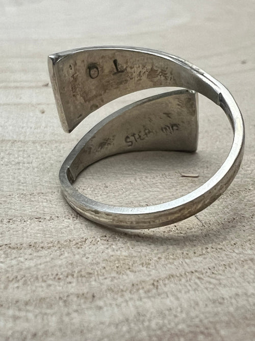 Zuni Handmade Multi Stone Adjustable Ring by Tammie Qualo - Cowhide and Conchos