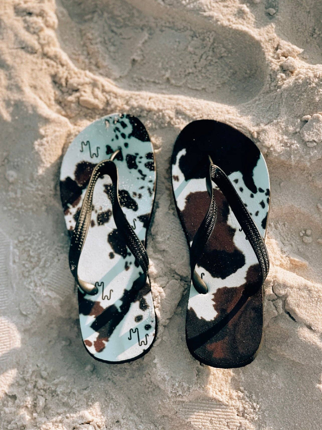 cowhide sandals