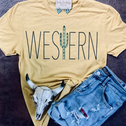 Western Cactus T-Shirt - Sm, Lg, and XL available